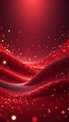 濃い赤色のキラキラとした背景イメージ