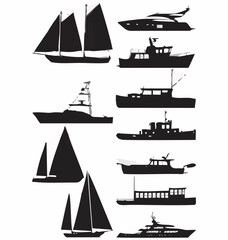 Maritime Boat Silhouettes.eps