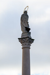 Marian column, religious statue of the Virgin Mary in Old Town Square of Prague, Czech Republic