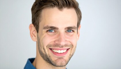 Fototapeta premium Close-up portrait of a happy man