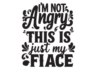 Fototapeta premium im not angry this is just my face in silhouette