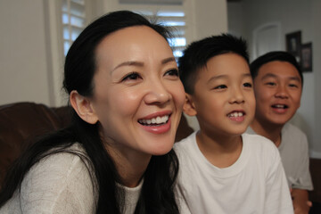heartwarming family session at home overflowing with pride and happiness
