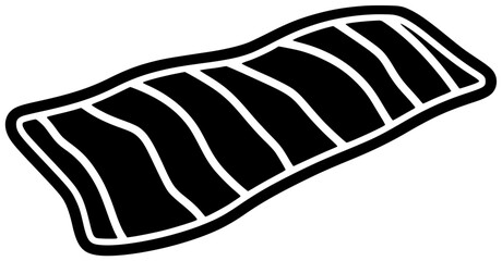 towel illustration beach silhouette summer logo vacation icon travel outline cotton fabric bathroom textile sea resort clean white pool shape wipe vector graphic background