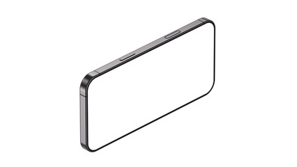 Mockup iPhone on transparent background. Side view with empty blank screens for web design and UX/UI.