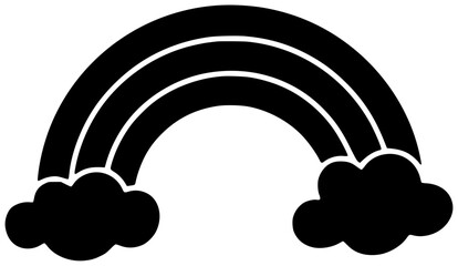 rainbow illustration cloud silhouette cartoon logo cute icon sky outline weather doodle drawing set sun rain summer sticker star shape for vector graphic background