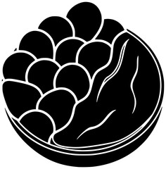 fresh illustration breakfast silhouette healthy logo bowl icon food outline diet fruit smoothie delicious vegetarian dessert organic nutrition sweet shape cream vector graphic background