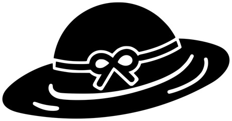 summer illustration sun silhouette hat logo vacation icon travel outline beach holiday woman sea tropical fashion collection protection sunglasses shape suntan vector graphic background