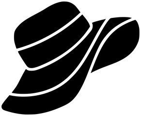 summer illustration sun silhouette hat logo vacation icon travel outline beach holiday woman sea tropical fashion collection protection sunglasses shape suntan vector graphic background