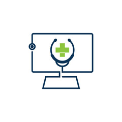 Online medical doctor logo design