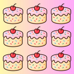 cupcake seamless pattern