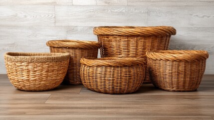Wicker Baskets Set - Home Decor, Storage Solutions, Rustic Style