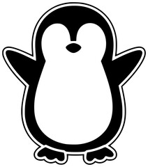 nature illustration wildlife silhouette bird logo penguin icon cold outline animal winter antarctic wild snow ice white water cute shape ice vector graphic background
