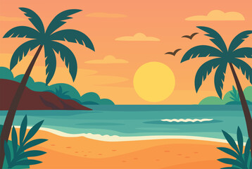 Beach vector Illustration