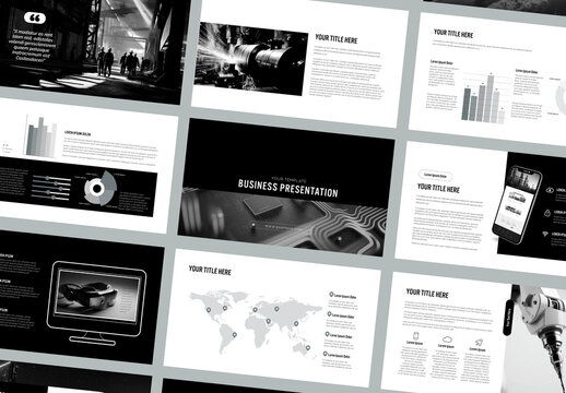 Minimal Black and White Multipurpose Digital Presentation