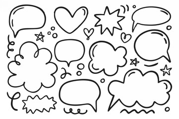 Hand Drawn Speech Bubbles - D...