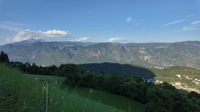 Day to night timelapse over Etschtal valley in South Tyrol