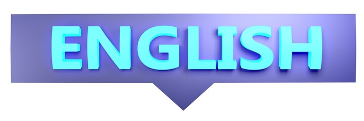 ENGLISH blue arrow sign