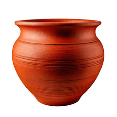  clay vase or pot isolated on white or transparent.