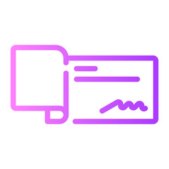 cheque gradient icon