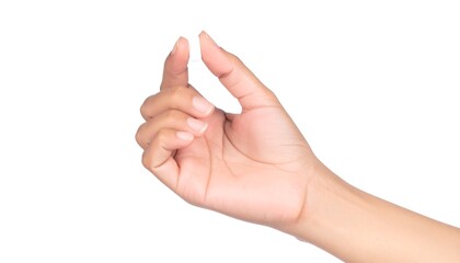 Close-up of a hand holding a small object