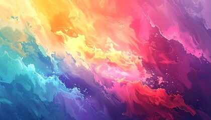 A vibrant abstract painting design, showcasing a dynamic blend of swirling colors.