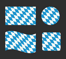 Natinoal Flag of  Bavaria vector illustration