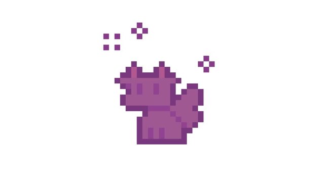 8-bit pixel art dragon poisoned status looped animation 4k 30fps