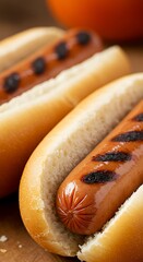 Grilled Perfection: Hot Dog Close-Up