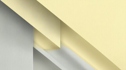Abstract Minimal Design in Pastel Yellow and Light Gray with Geometric Shapes