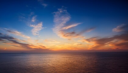 Obraz premium Expansive Sky At Sunset A Serene