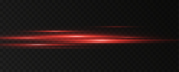 A glowing horizontal red line of light with a bright shine and beam effect. A futuristic energy strip with flickering, flashes, and neon glow. Perfect for digital accents.  © blagorodez