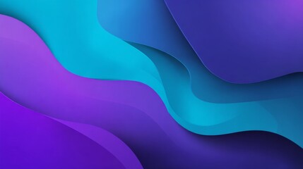 Obraz premium Smooth Professional Gradient Background in Turquoise and Purple for Banner Design