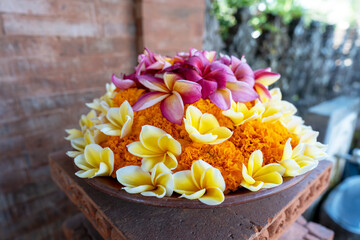 Canang sari or Balinese offering, Bali, Indonesia