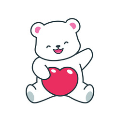 Cute and adorable Polar Bear illustration