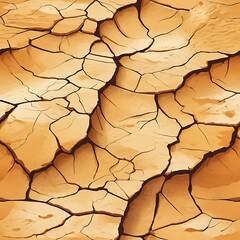 Close up abstract texture of dry cracked earth with deep fissures and arid desert landscape patterns