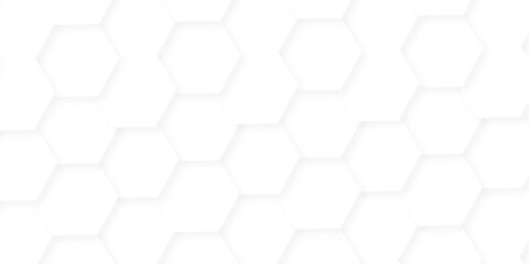 Abstract wall grid honeycomb background hexagons. Geometric hexagon polygonal pattern background vector. seamless bright white abstract cell tile web technology texture design.	
