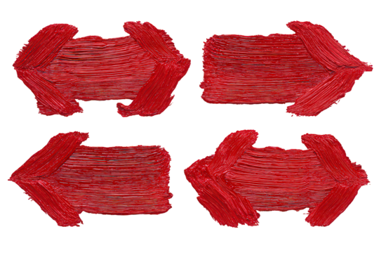 Four Red Arrows On Black Background