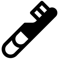 Toothbrush. Outlined stroke vector icon with black-filled details.