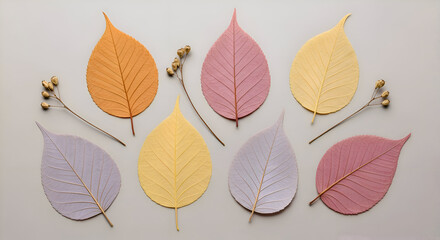 Fototapeta premium Decorative Assortment of Colorful Autumn Leaves