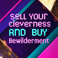 Sell your cleverness and buy bewilderment
