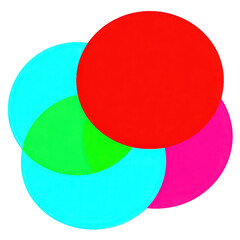 Colorful Overlapping Circles Abstract Design