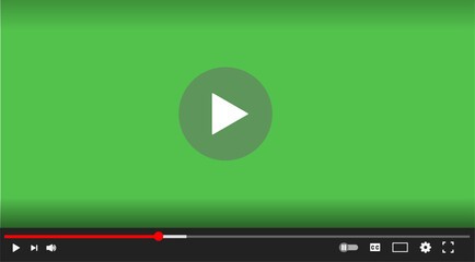 Flat video player template for web and mobile apps, template, vector illustration