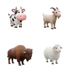 set of sheep animals