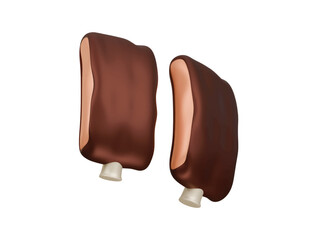 barbeque rib icon 3d illustration render