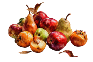 Assortment Of Colorful Fruits In Still Life