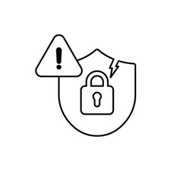 Icon a Security Breach, isolated against a clean background.