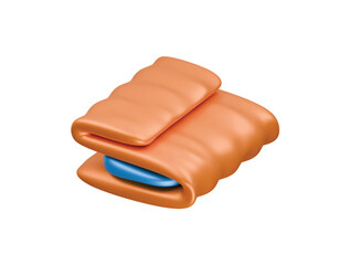 cozy blanket icon 3d illustration render