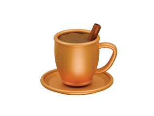 chai tea icon 3d illustration render