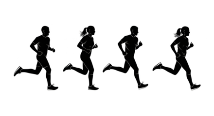 Four figures race against the dark