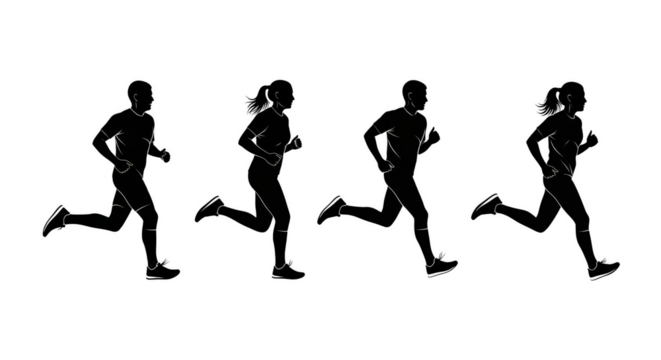 Four figures race against the dark